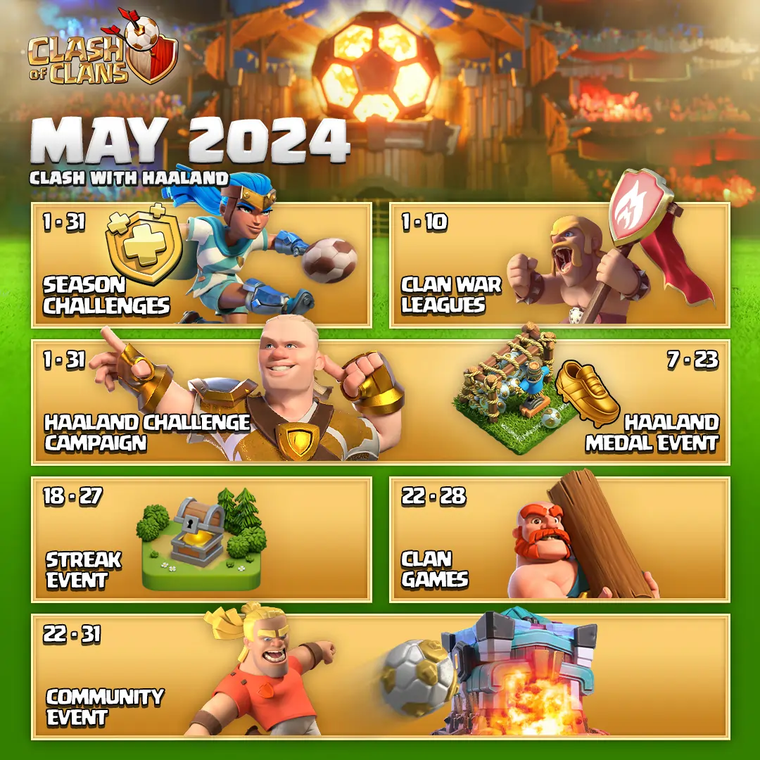 May 2024 Events Calendar - Clash of Clans
